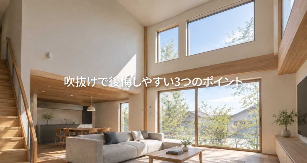 眩しさ・寒さ・音…吹抜けのリアルな後悔談と対策